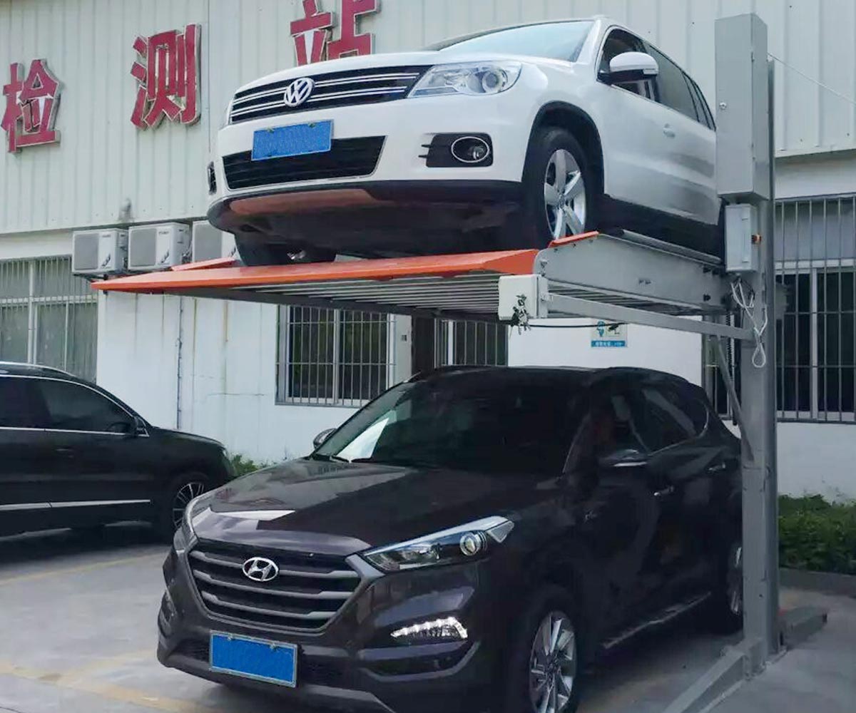 江津2层升降式机械停车设备